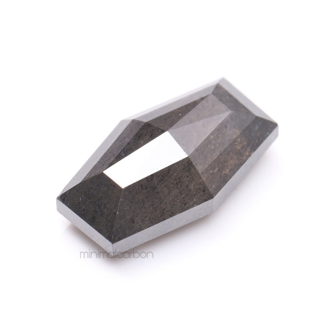 1.35 CT, 8.5 X 5.1 MM | Salt And Pepper Shield Cut Diamond - Minimal Carbon