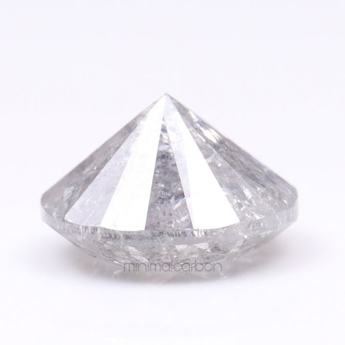 1.54 CT, 7.2 MM | Salt And Pepper Round Brilliant Cut Diamond - Minimal Carbon