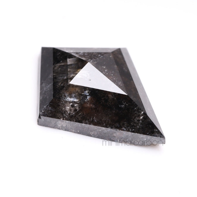 2.13 CT, 12.0 X 9.2 MM | Salt And Pepper Kite Cut Diamond - Minimal Carbon