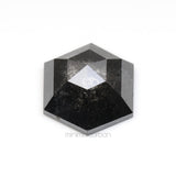 1.64 CT, 8.3 X 7.1 MM | Salt And Pepper Hexagon Cut Diamond - Minimal Carbon