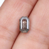 1.38 CT, 7.9 X 4.8 MM | Salt And Pepper Emerald Cut Diamond - Minimal Carbon