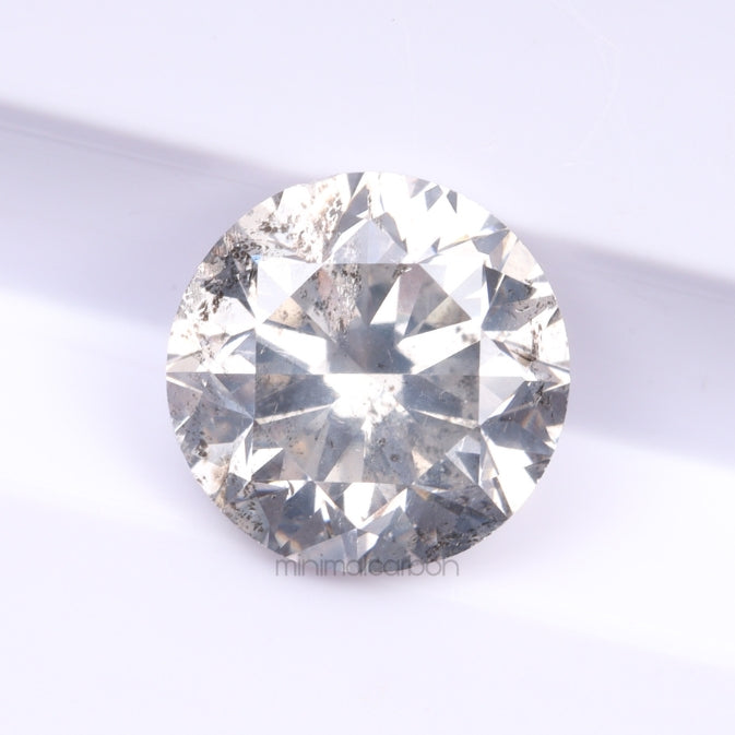 1.03 CT, 6.2 MM | Salt And Pepper Round Brilliant Cut Diamond