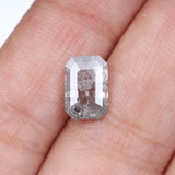 1.94 CT, 9.1 X 6.2 MM | Salt And Pepper Emerald Cut Diamond - Minimal Carbon