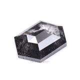 1.58 CT, 9.5 X 6.8 MM | Salt And Pepper Hexagon Cut Diamond - Minimal Carbon