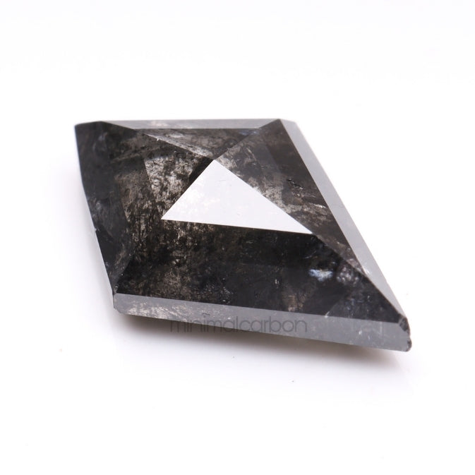 3.77 CT, 11.3 X 7.6 MM | Salt And Pepper Kite  Cut Diamond - Minimal Carbon
