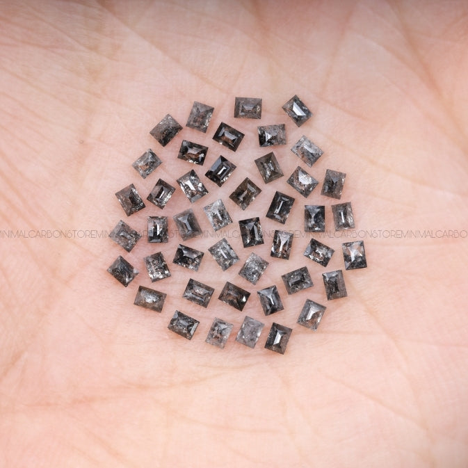 1 CT, 2.0 X 1.5 MM | Salt And Pepper Baguette Cut Diamond