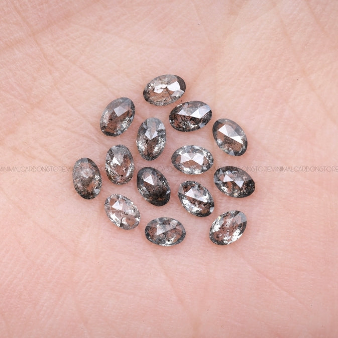 1 CT, 3.0 X 2.0 MM | Salt And Pepper Oval Cut Diamond