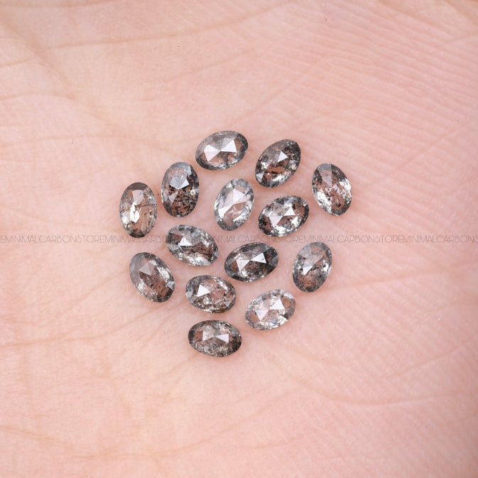 1 CT, 3.0 X 2.0 MM | Salt And Pepper Oval Cut Diamond