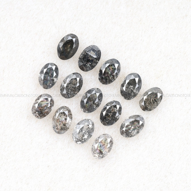 1 CT, 3.0 X 2.0 MM | Salt And Pepper Oval Cut Diamond