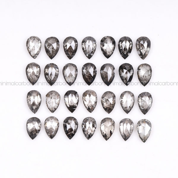 1 CT Salt And Pepper Pear Cut Diamond