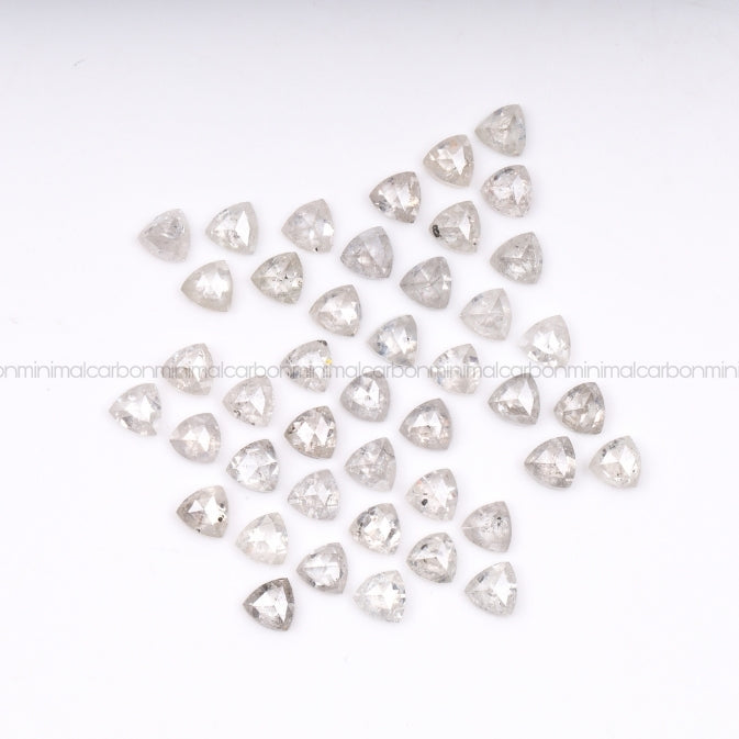 1.0 CT, 3.0 MM | Salt And Pepper Trillion Cut Diamond