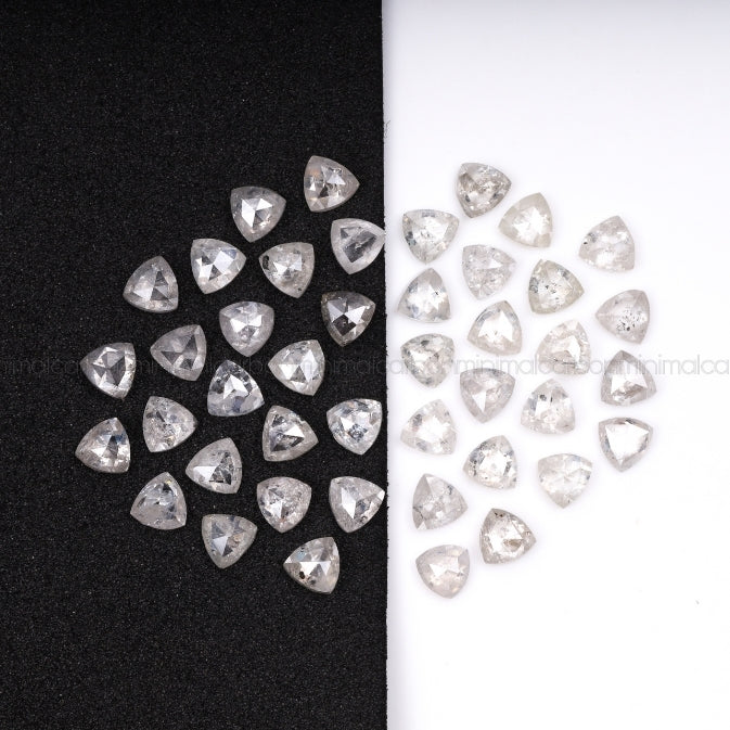1.0 CT, 3.0 MM | Salt And Pepper Trillion Cut Diamond