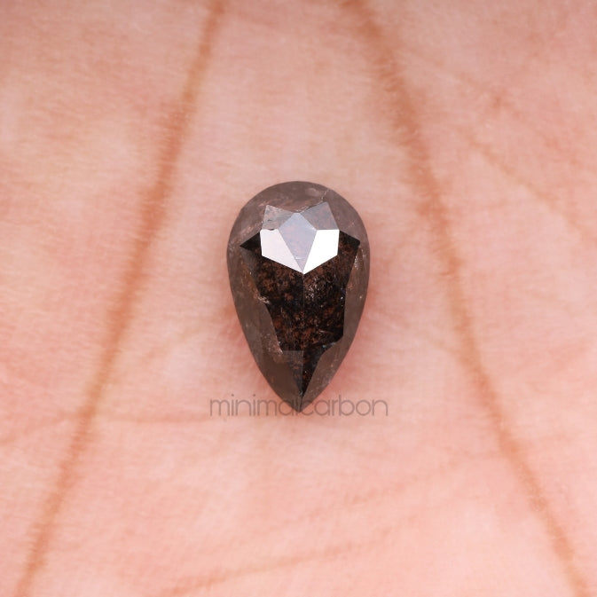 1.05 CT, 8.0 X 5.0 MM | Salt And Pepper Pear Cut Diamond