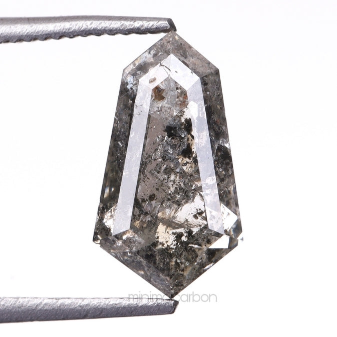 1.28 CT, 9.5 X 5.3 MM | Salt And Pepper Shield Cut Diamond