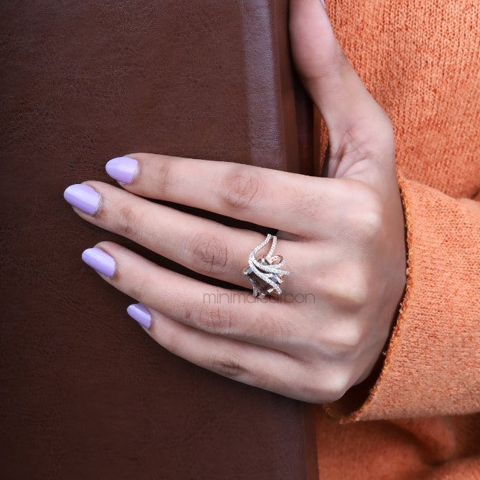 Smoky Quartz Ring - Minimal Carbon