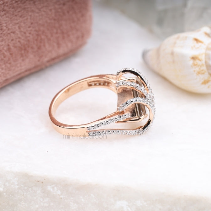 Smoky Quartz Ring - Minimal Carbon