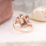 Smoky Quartz Ring - Minimal Carbon
