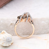 Smoky Quartz Ring - Minimal Carbon