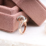 Smoky Quartz Ring - Minimal Carbon