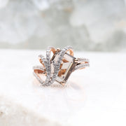 Smoky Quartz Ring - Minimal Carbon