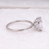 Cushion Diamond Ring Solitaire Ring - Minimal Carbon
