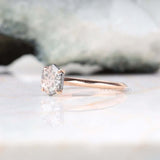 Classic four prong ring on hand – showcasing sparkle and brilliance