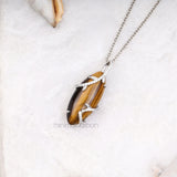 Tiger Eye Pendant - Minimal Carbon