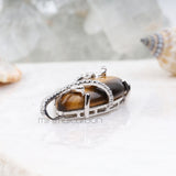 Tiger Eye Pendant - Minimal Carbon