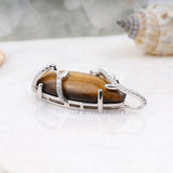 Tiger Eye Pendant - Minimal Carbon