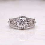 Load image into Gallery viewer, Art Deco Ring Vintage Cathedral Ring
