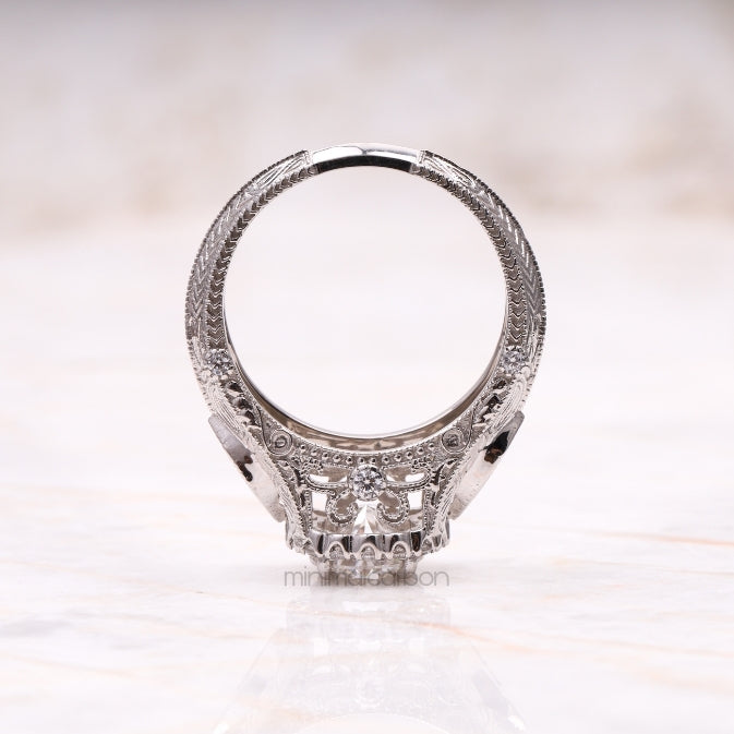 Art Deco Ring Vintage Cathedral Ring