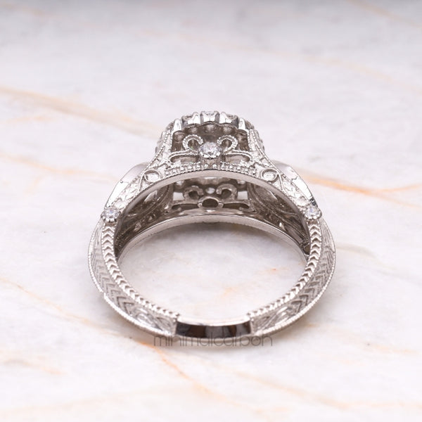 Art Deco Ring Vintage Cathedral Ring