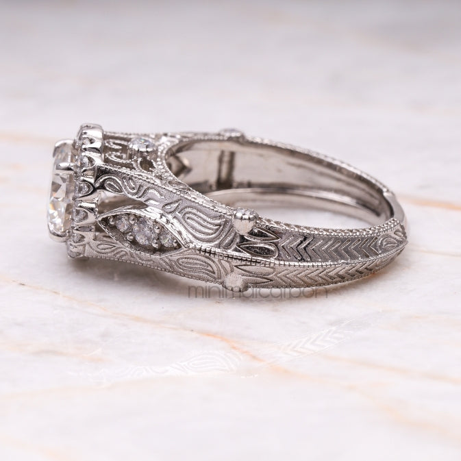 Art Deco Ring Vintage Cathedral Ring