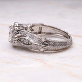 Art Deco Ring Vintage Cathedral Ring