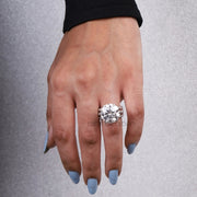 Cathedral Ring Engagement Ring - Minimal Carbon