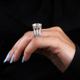 Cathedral Ring Engagement Ring - Minimal Carbon