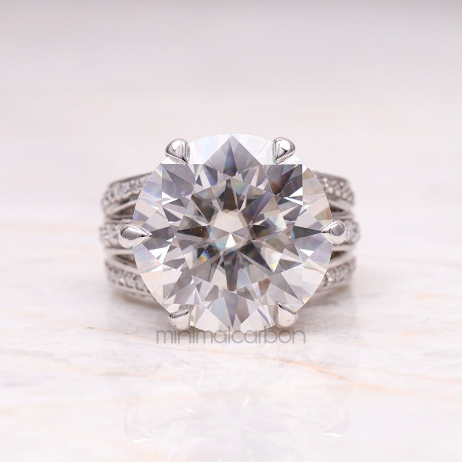 Cathedral Ring Engagement Ring - Minimal Carbon