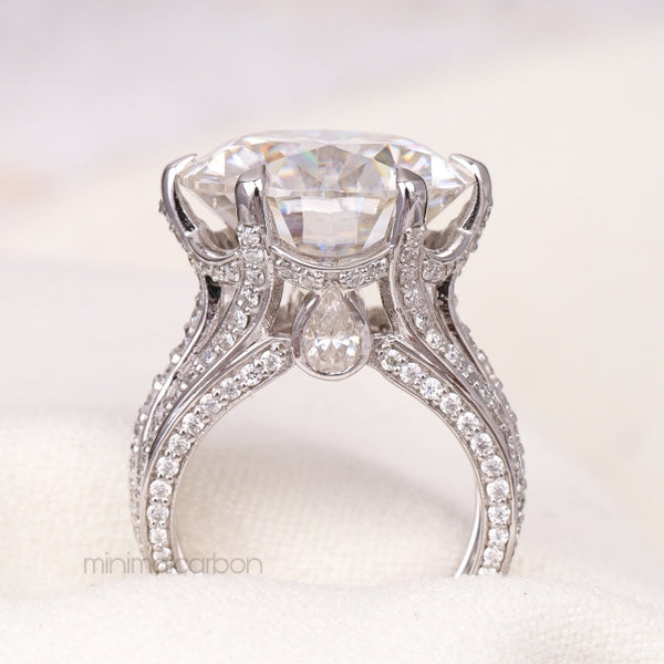 Cathedral Ring Engagement Ring - Minimal Carbon