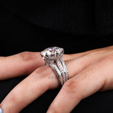 Cathedral Ring Engagement Ring - Minimal Carbon