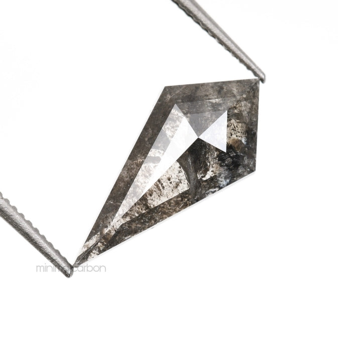 1.49 CT, 13.0 X 6.2 MM | Salt And Pepper Kite Cut Diamond - Minimal Carbon