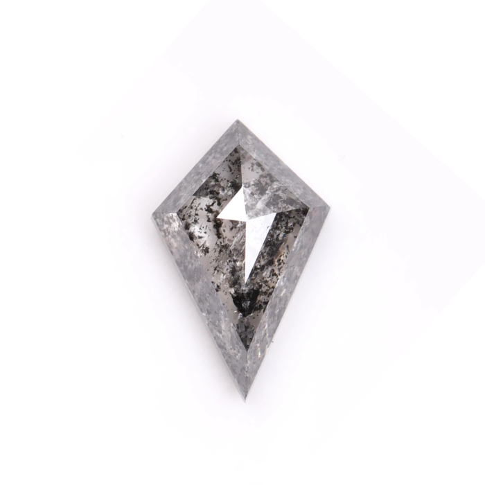 0.64 CT Kite Cut Loose Full Cut Salt And Pepper Diamond - Minimal Carbon