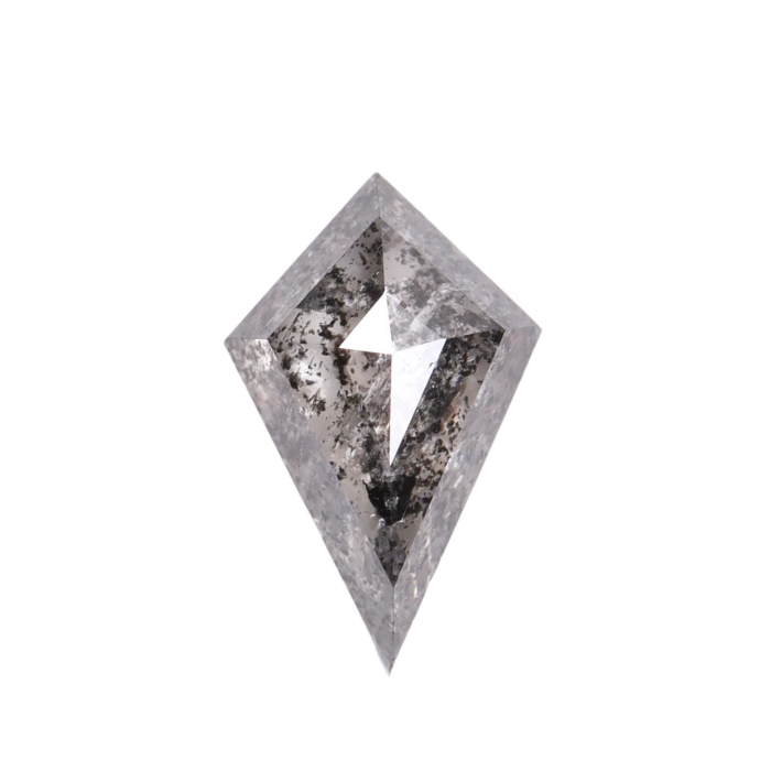 0.64 CT Kite Cut Loose Full Cut Salt And Pepper Diamond - Minimal Carbon