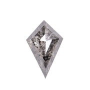 0.64 CT Kite Cut Loose Full Cut Salt And Pepper Diamond - Minimal Carbon